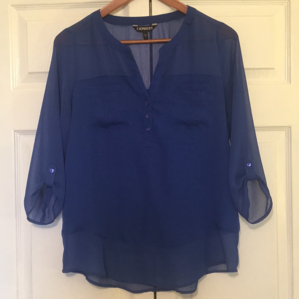 Express sheer 3/4 length sleeve